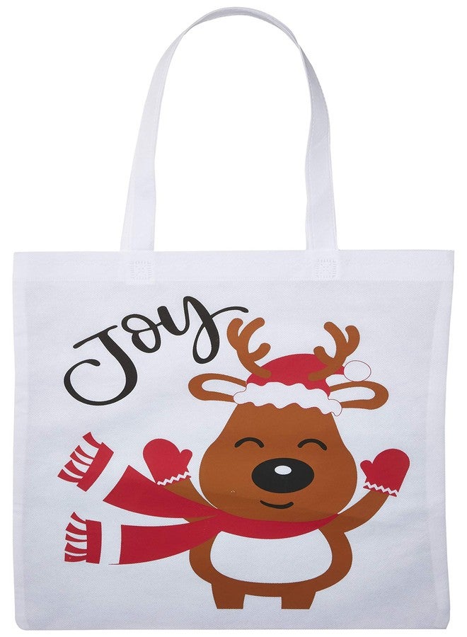 Funiverse Bulk 24 Christmas Reusable Non-Woven Tote Gift or Shopping Bag Assortment - Large with Long Loop Handles - Image 4